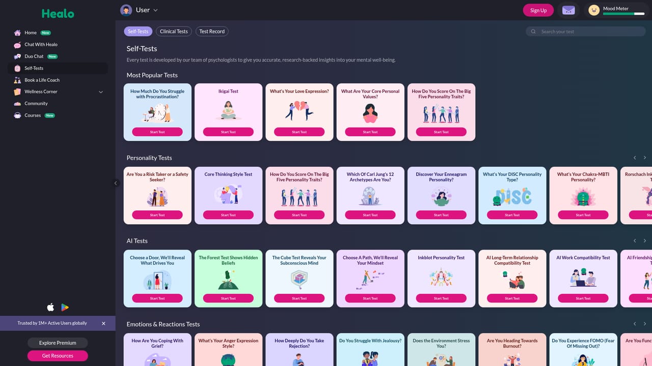 InfiHeal — Take a self-assessment