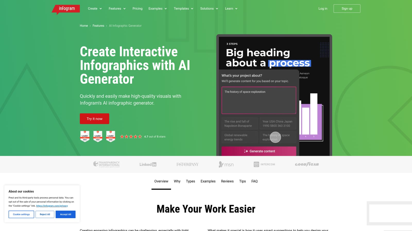 Infogram — Describe the infographic you need