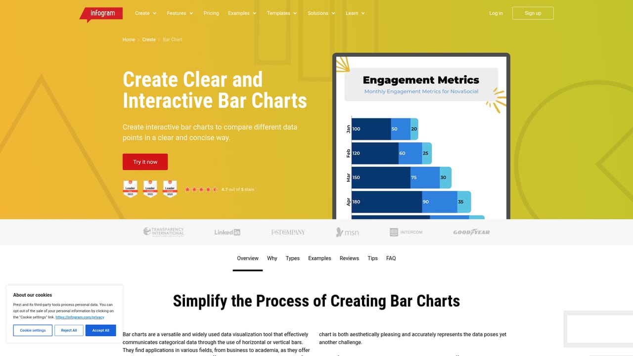 Infogram — Add and adjust your data