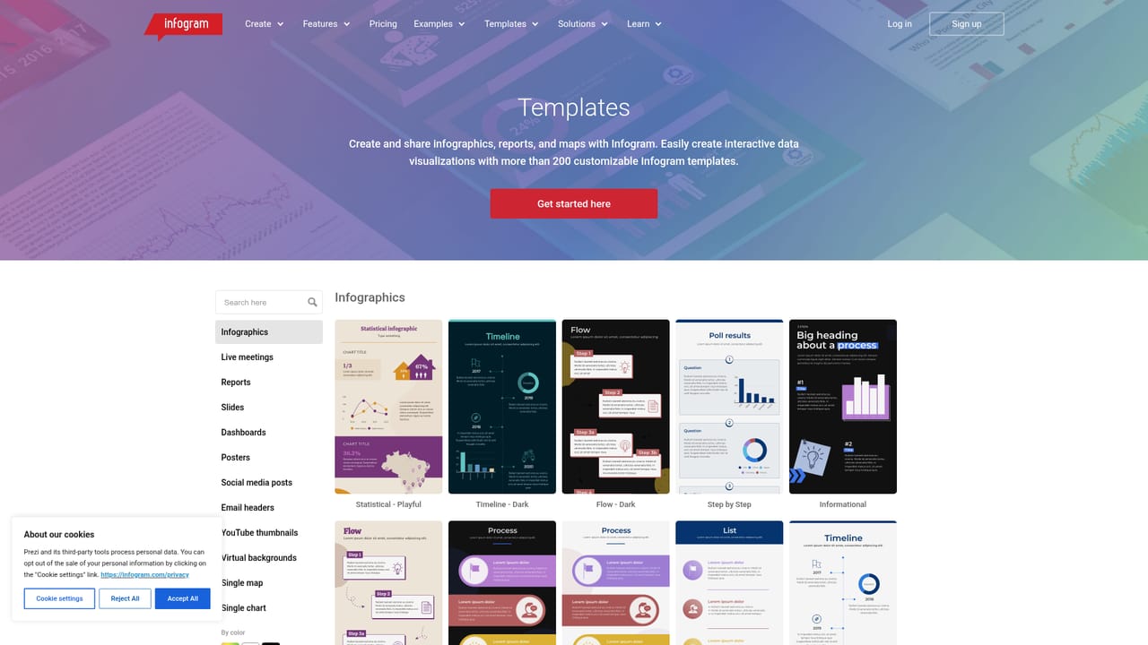 Infogram — Compare against templates and examples