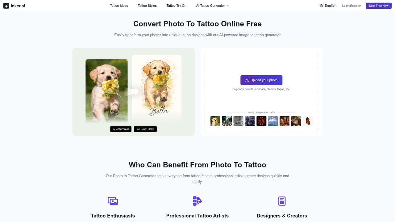 inker.ai — Select a style direction