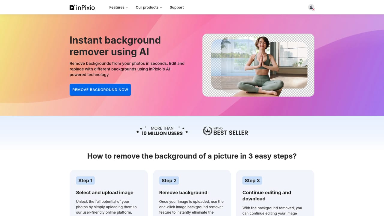 InPixio — Open the background removal tool