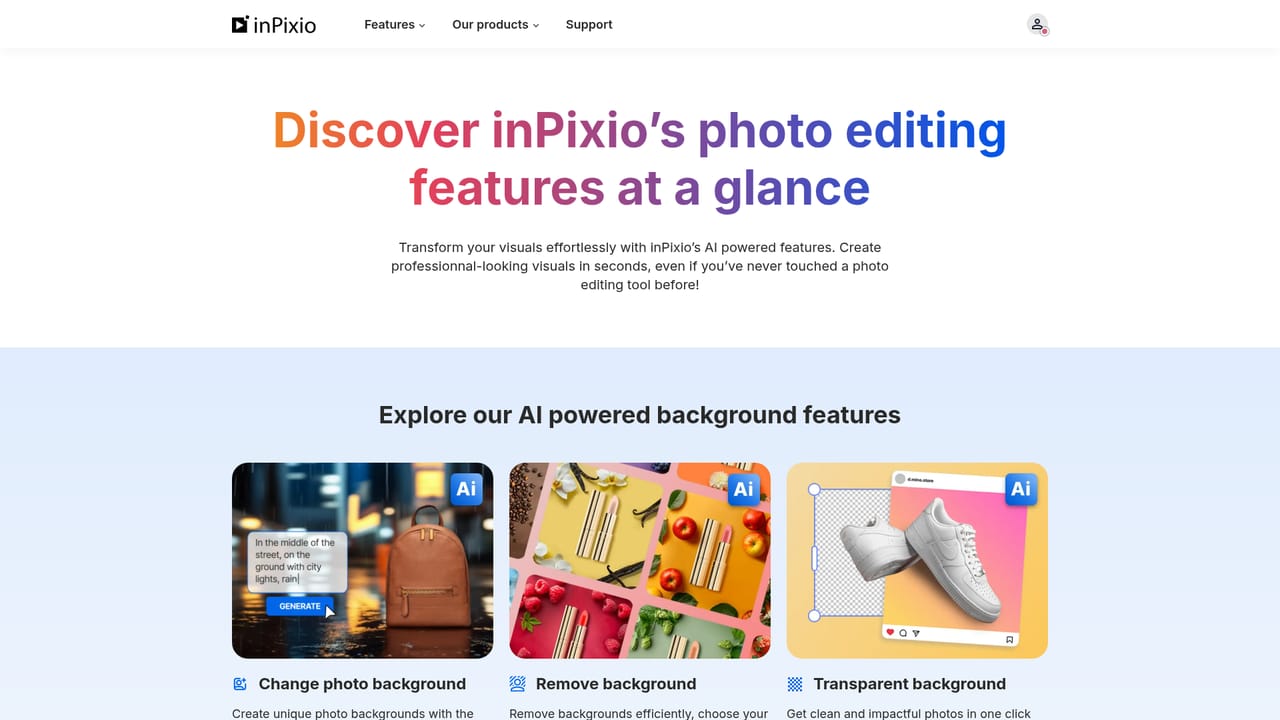 InPixio — Finish with color and detail adjustments