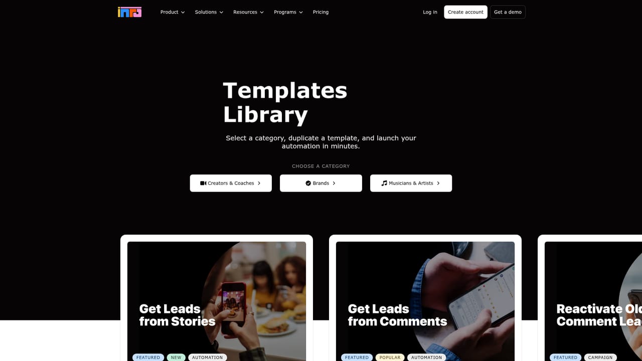 Inr Social — Start with a template instead of a blank canvas