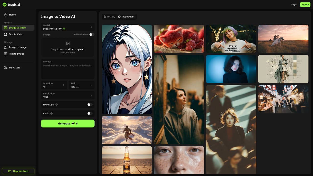Inspix AI — Upload a photo for animation