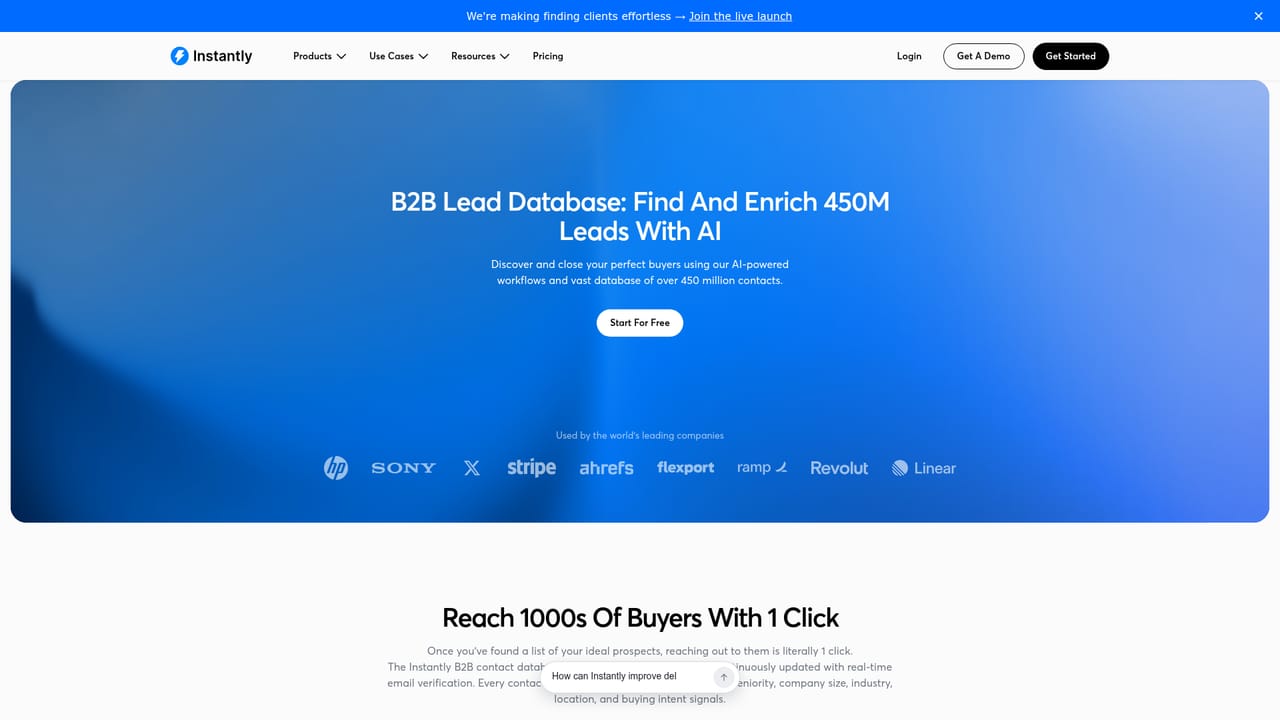 Instantly — Build a lead list