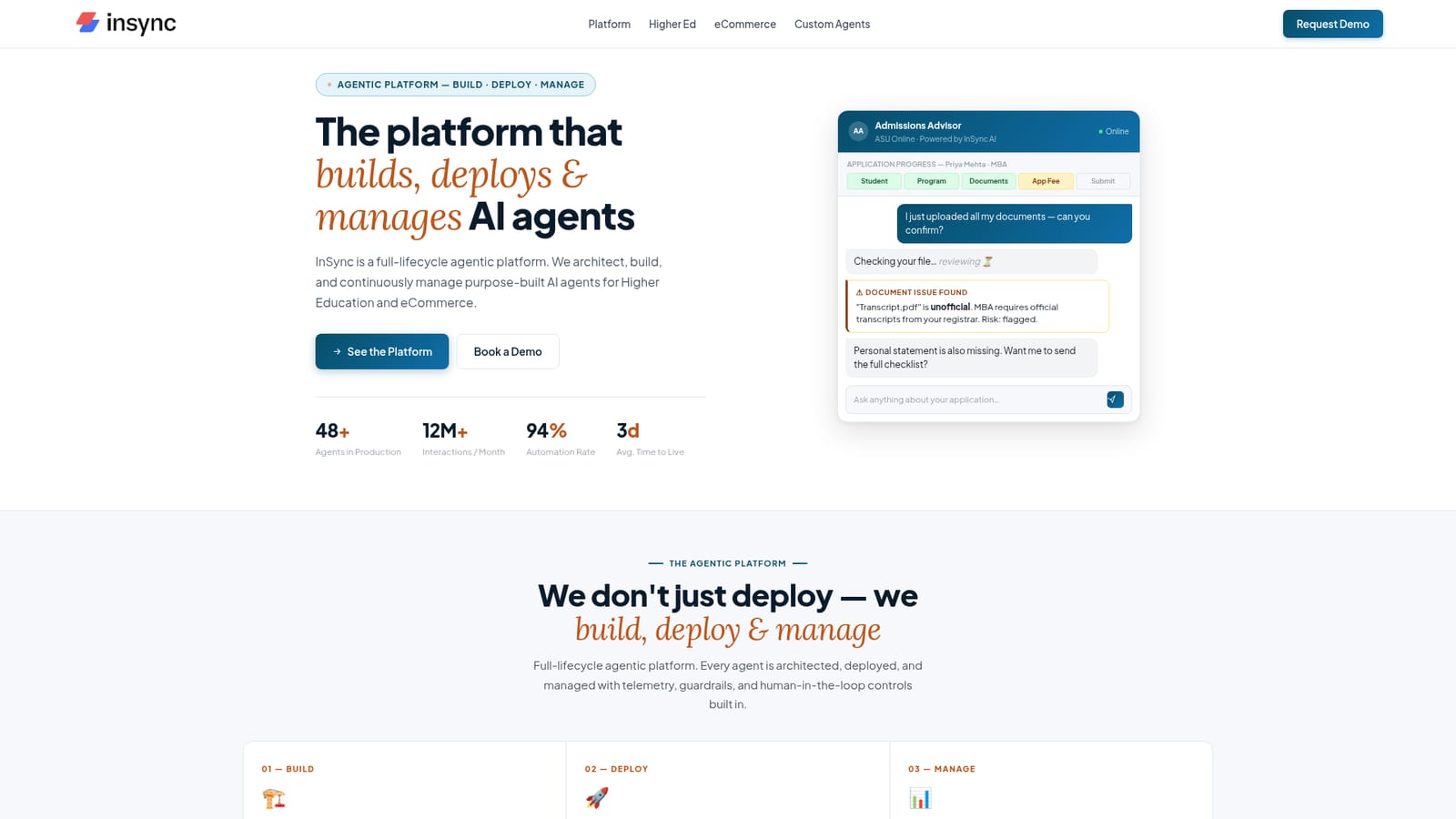 Insync — Review the platform model