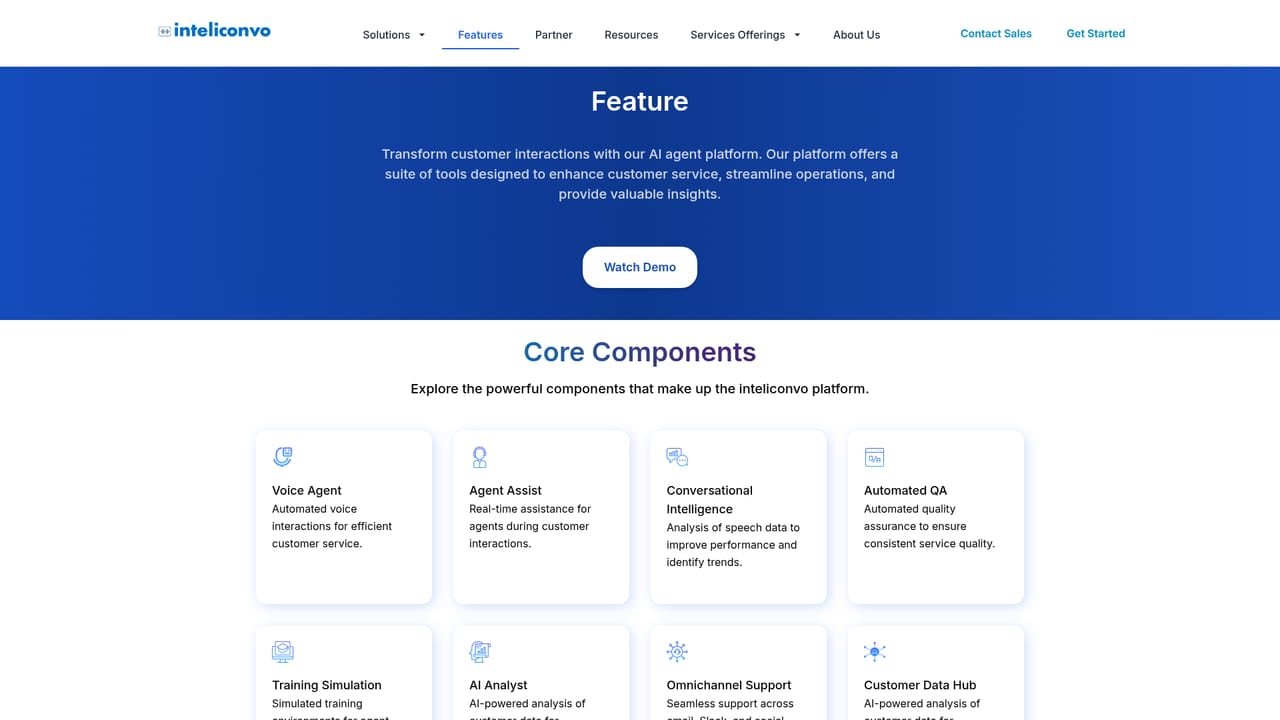 Inteliconvo — Review the features and solution tracks