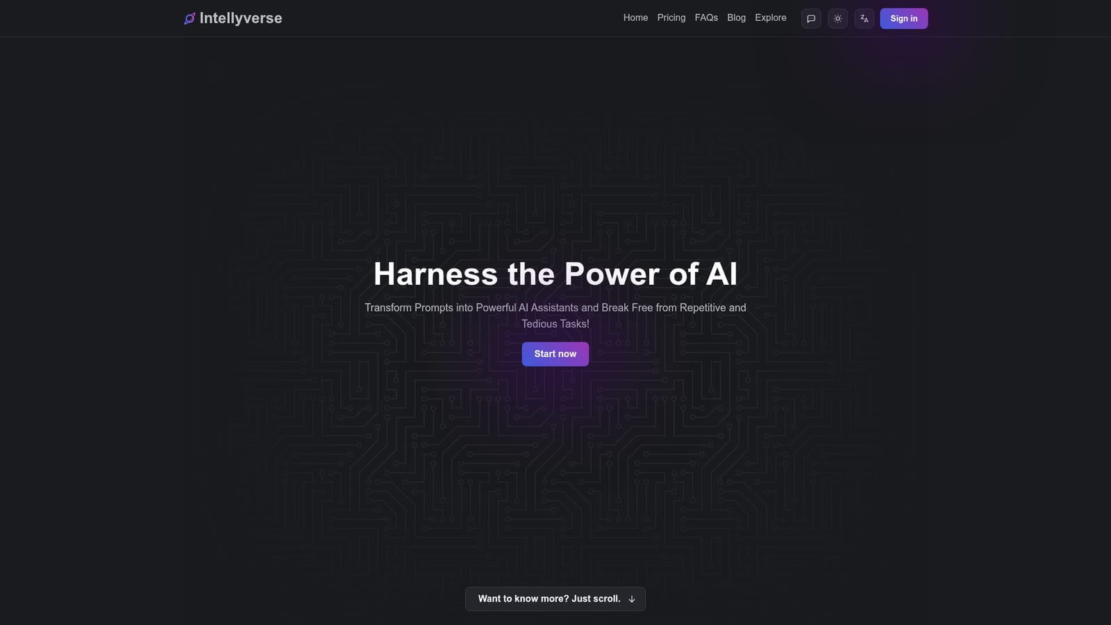 Intellyverse — Sign up with Google or email