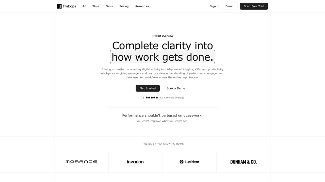 Intelogos — Review the product overview