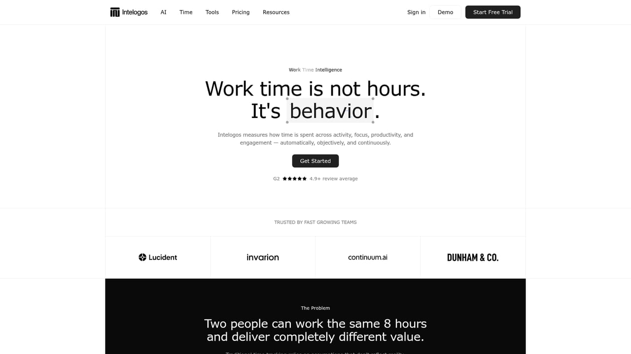 Intelogos — Set up time tracking and tool analytics