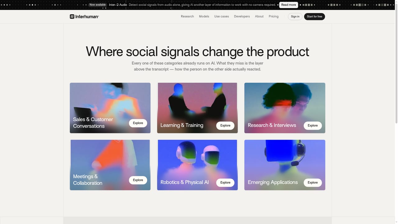 Interhuman AI — Review the models and use cases