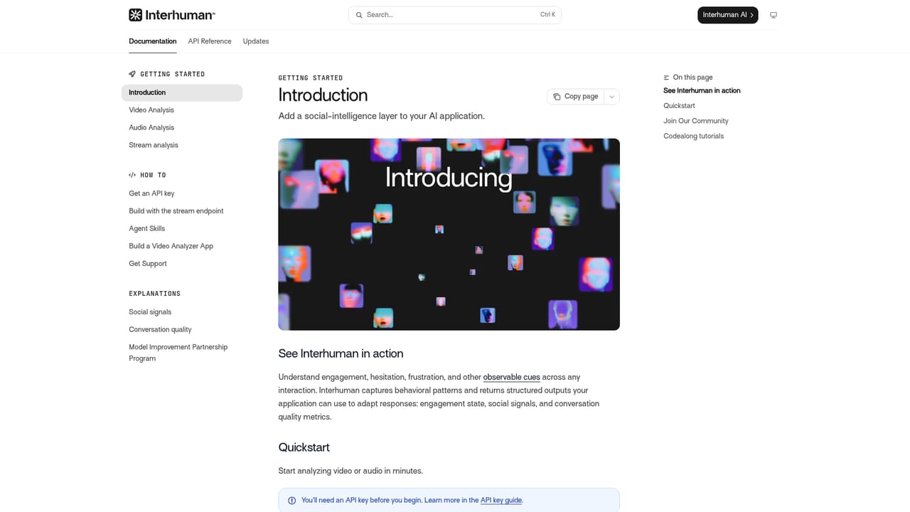 Interhuman AI — Read the developer documentation