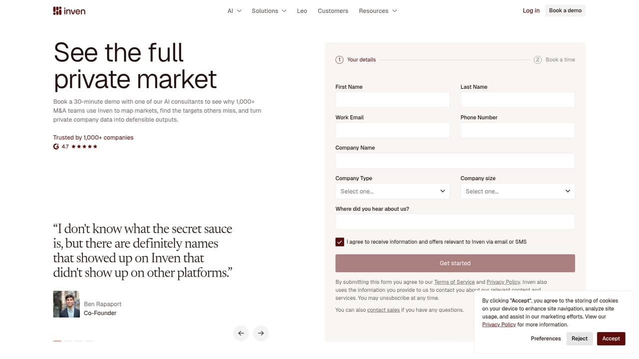 Inven — Book a demo and scope your use case