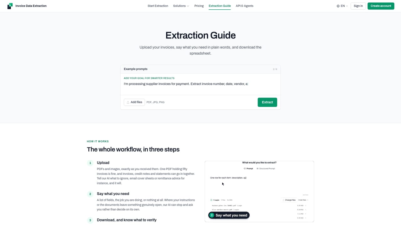 InvoiceDataExtraction — Write the prompt