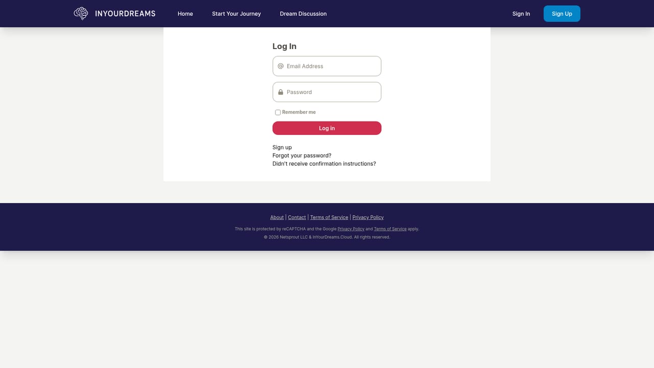 InYourDreams — Sign back in to your journal