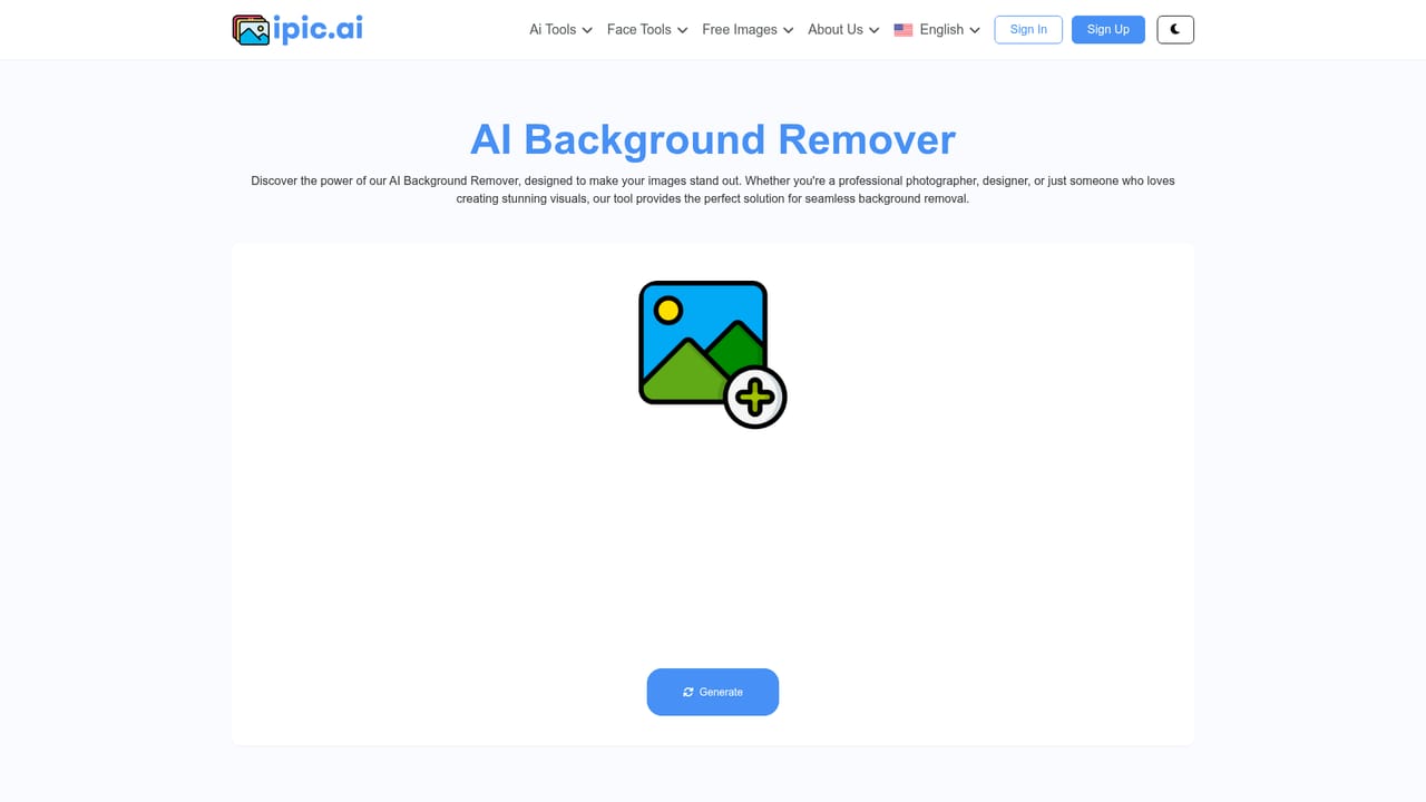 Ipic.ai — Clean up with the background remover