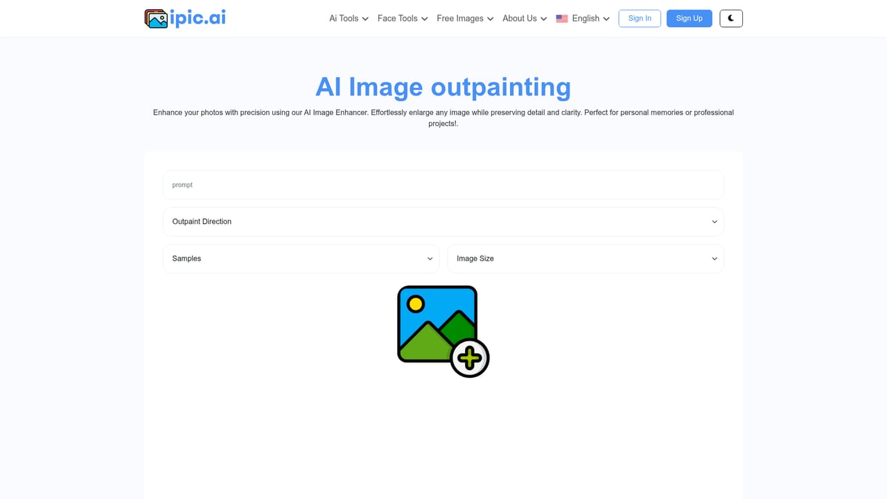 Ipic.ai — Reframe with outpainting