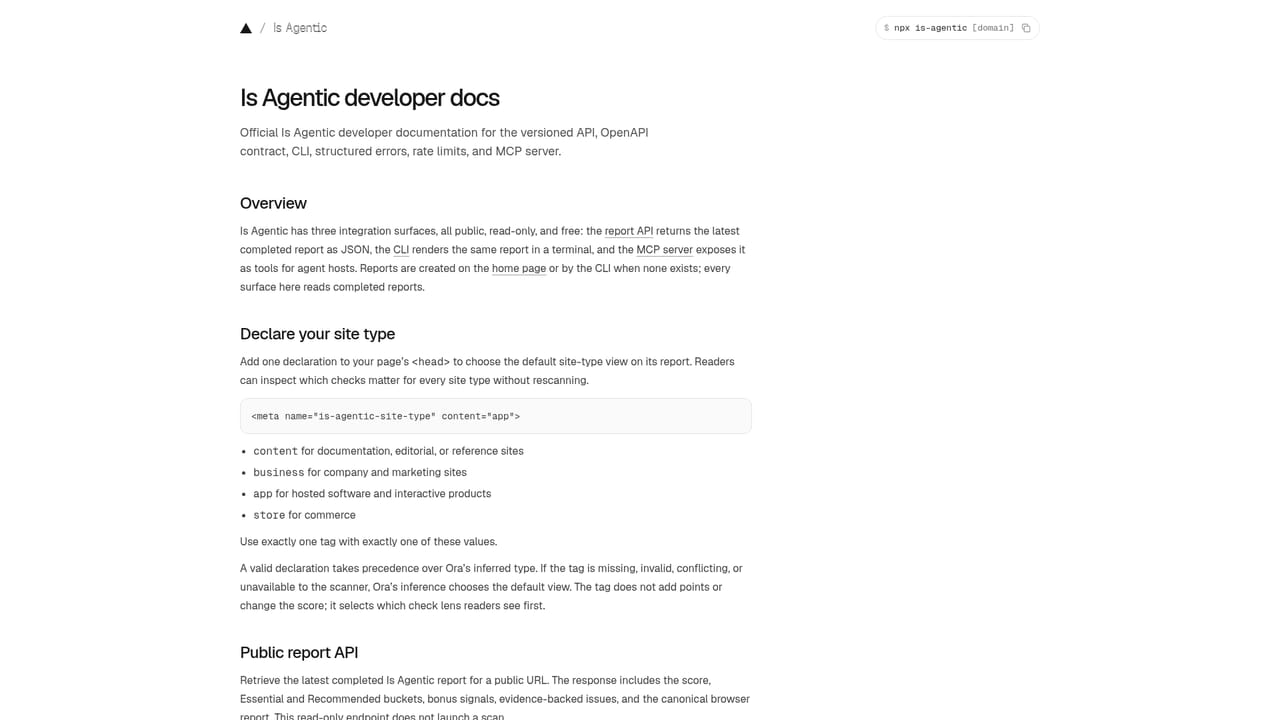 Is Agentic by Vercel — Pull reports programmatically