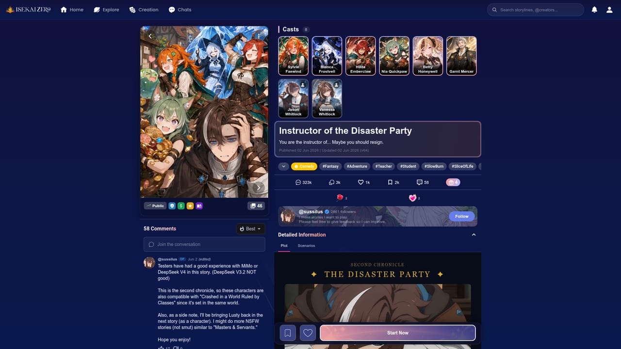 ISEKAI ZERO — Try a visual novel entry for a directed read