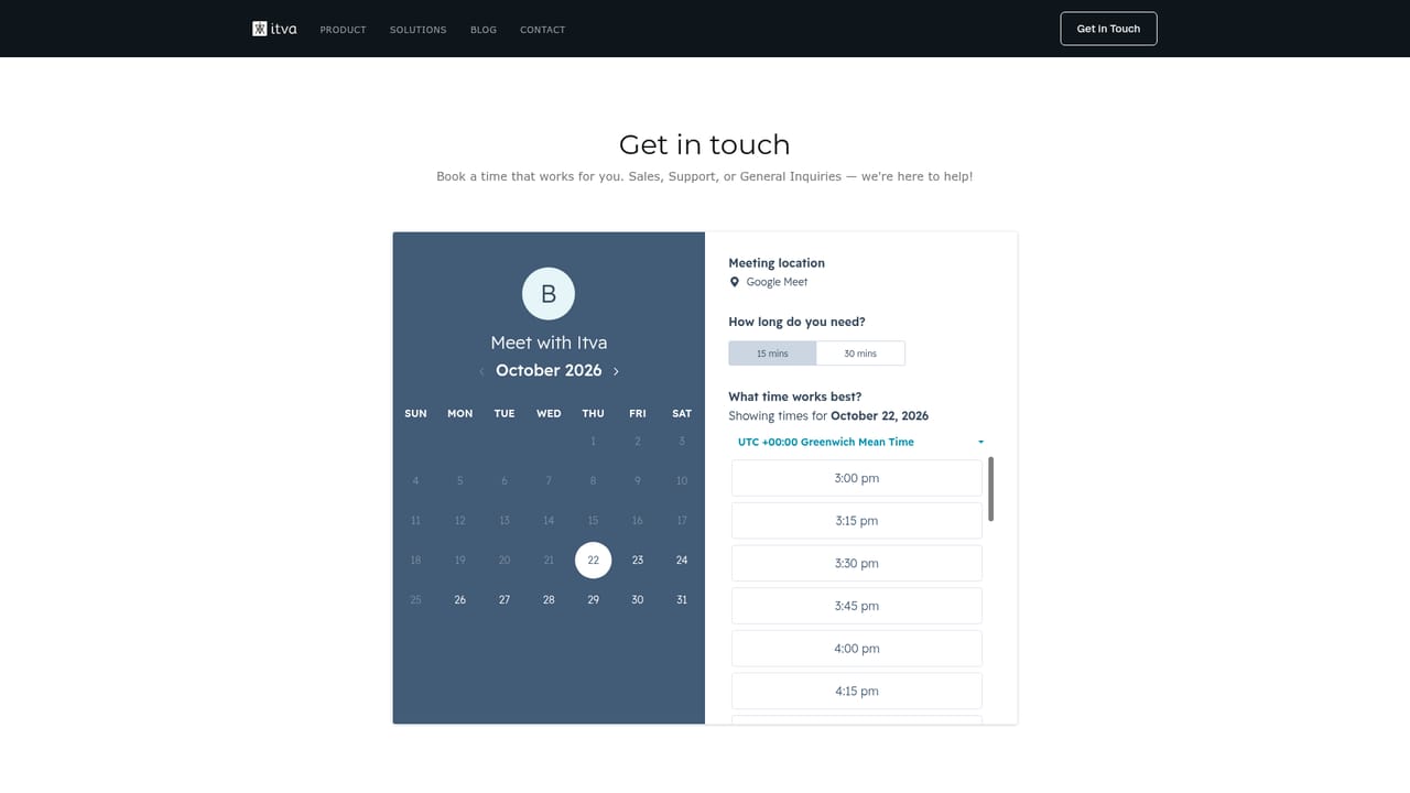 ITVA — Contact the team
