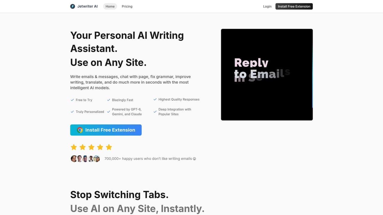 Jetwriter AI — Install the extension from the Chrome Web Store