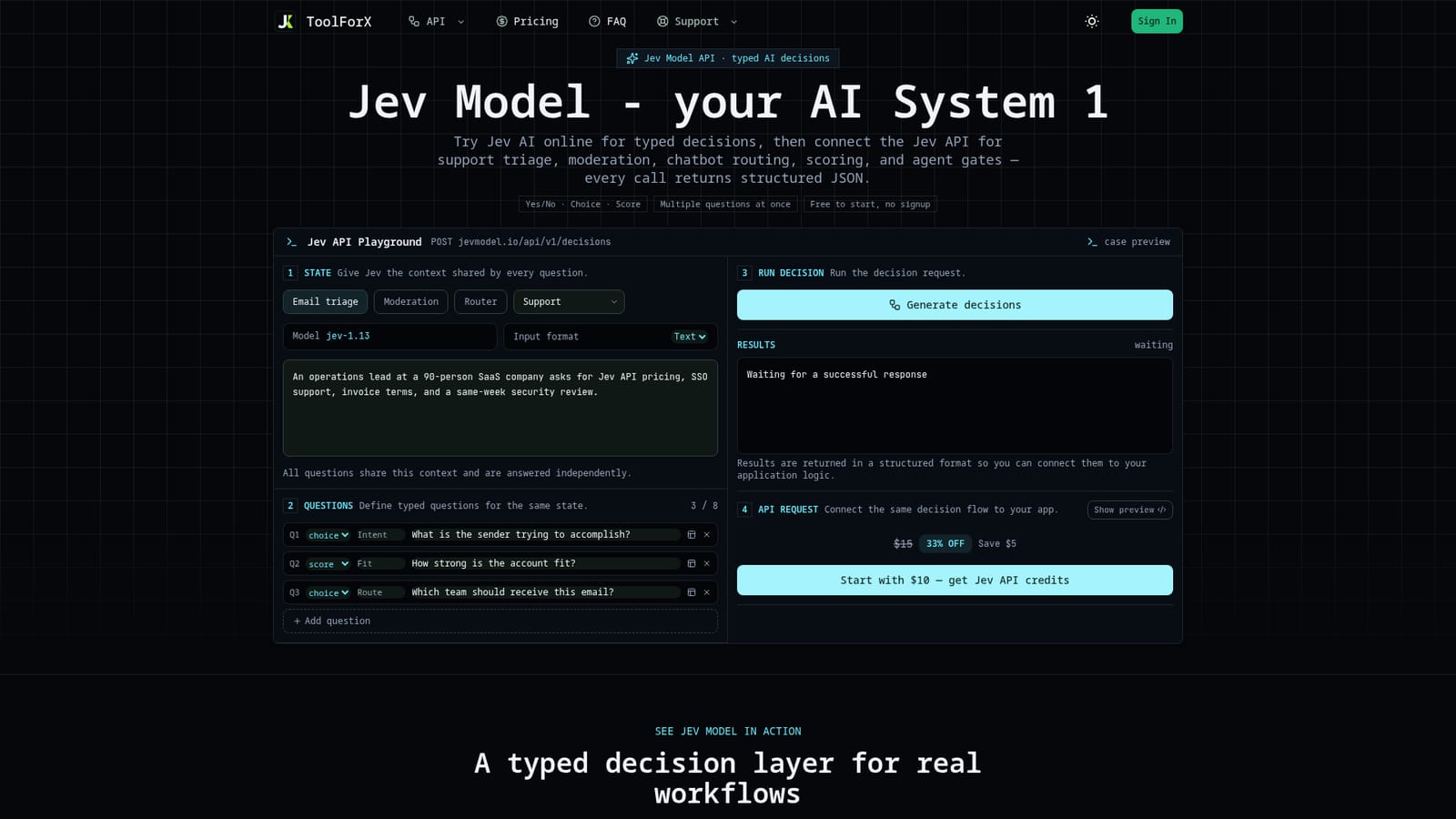 JevModel — Try the public playground