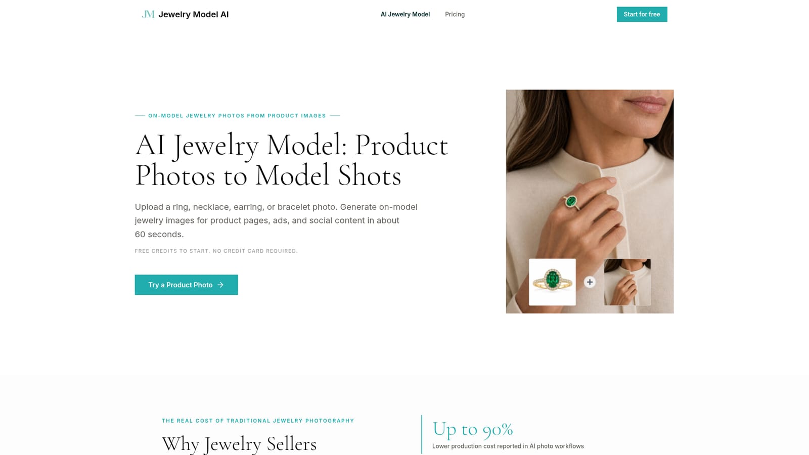 Jewelry Model AI — Sign up for free credits