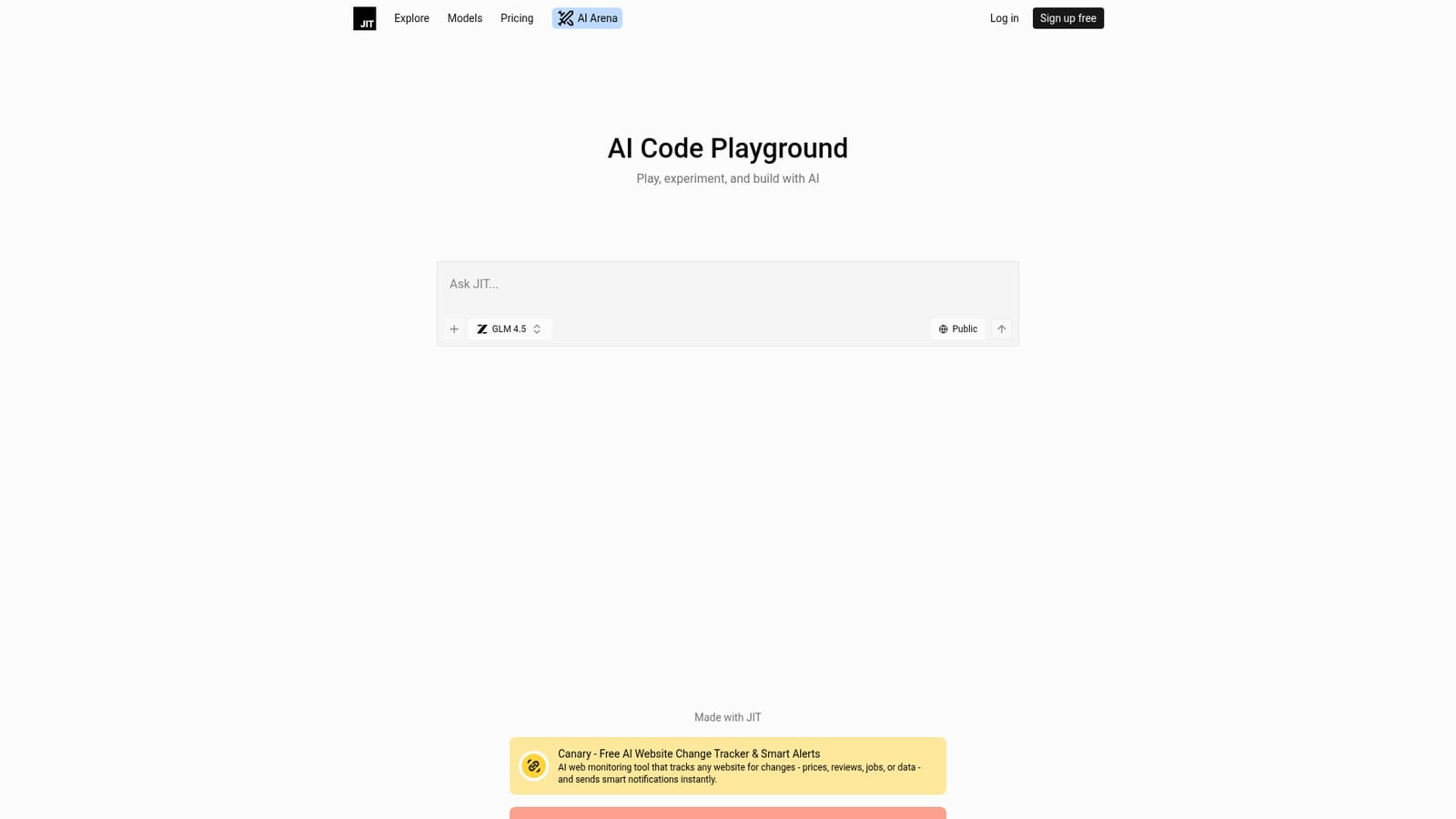 Jit Codes — Open the playground