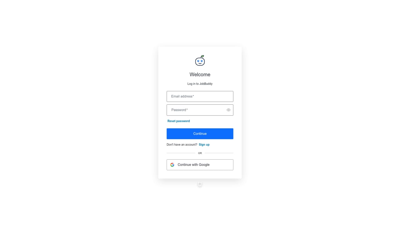 JobBuddy — Create your account and open the dashboard