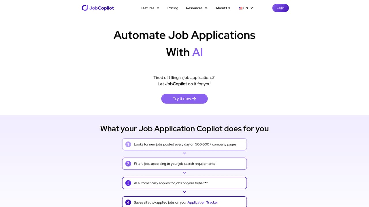 JobCopilot — Configure auto-apply and review settings