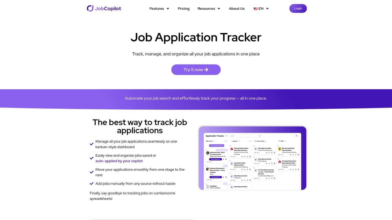 JobCopilot — Track submissions and refine answers