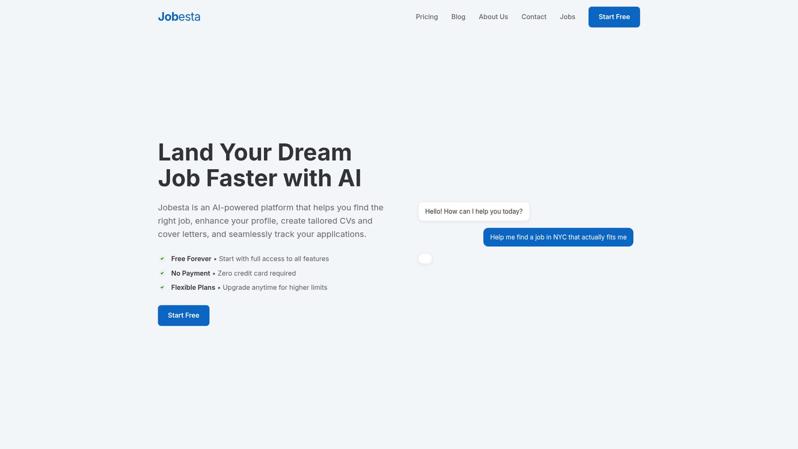 Jobesta — Create your account