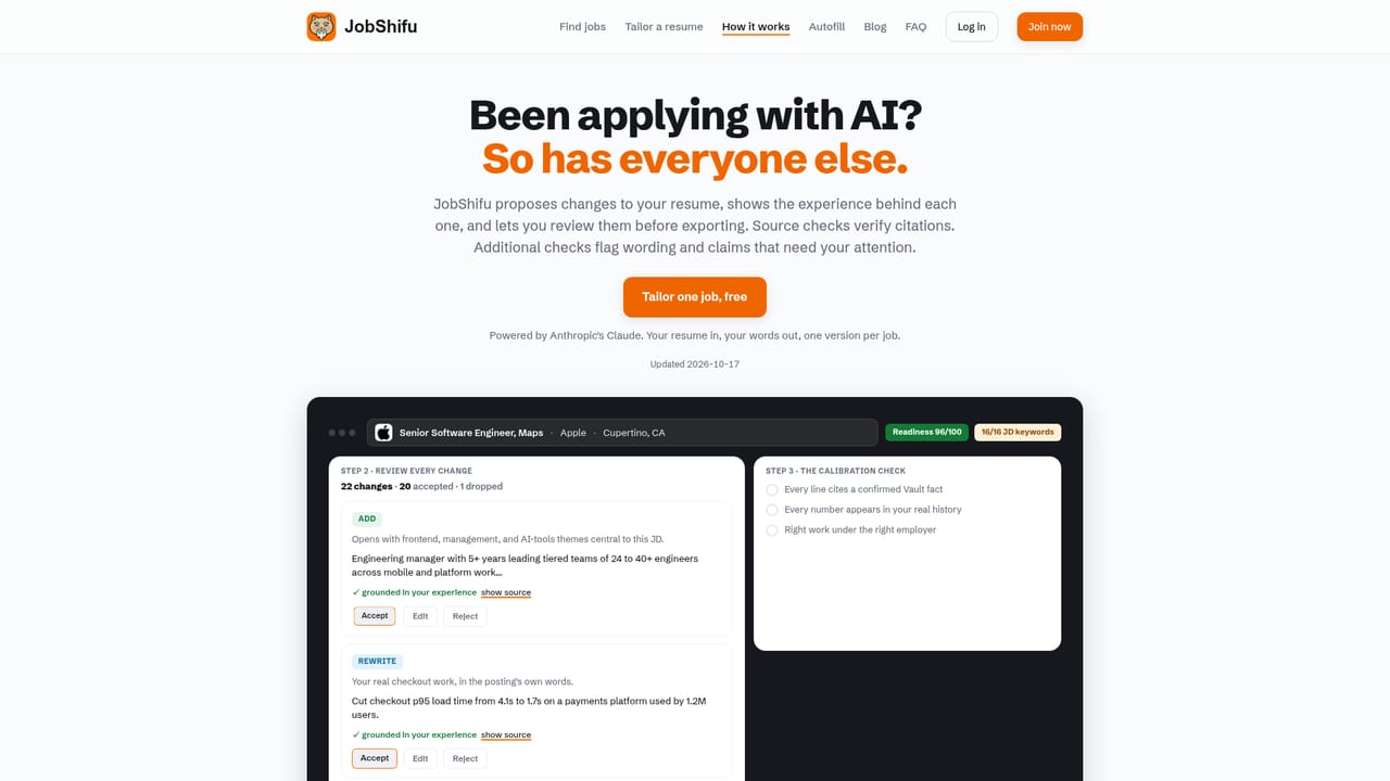 JobShifu — Check Fit and Readiness