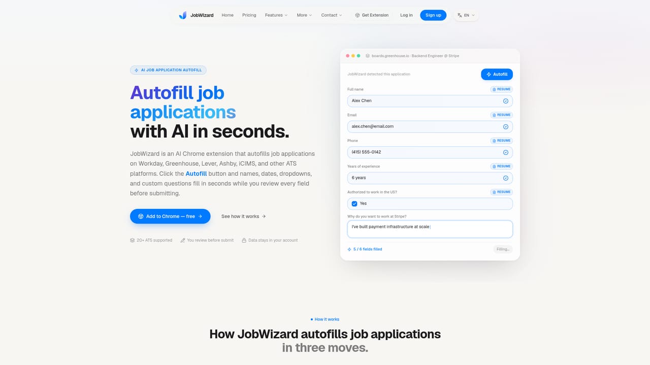 JobWizard — Autofill the application