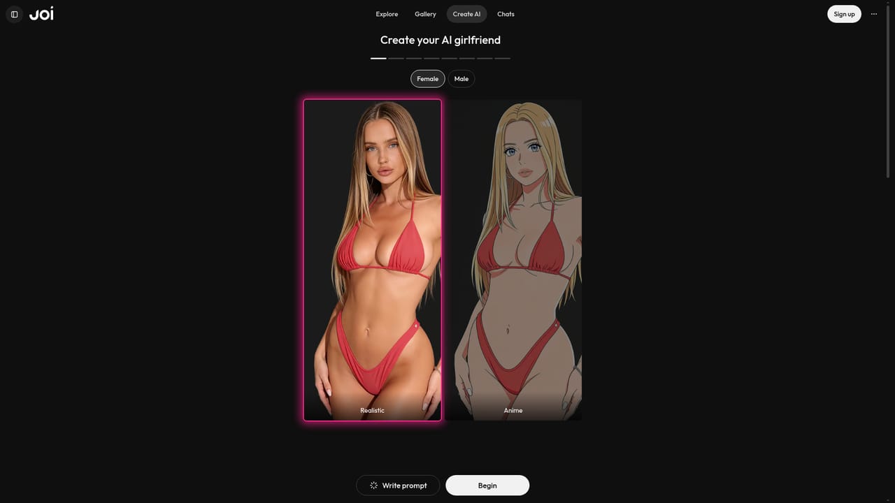 Joi AI — Create a character of your own