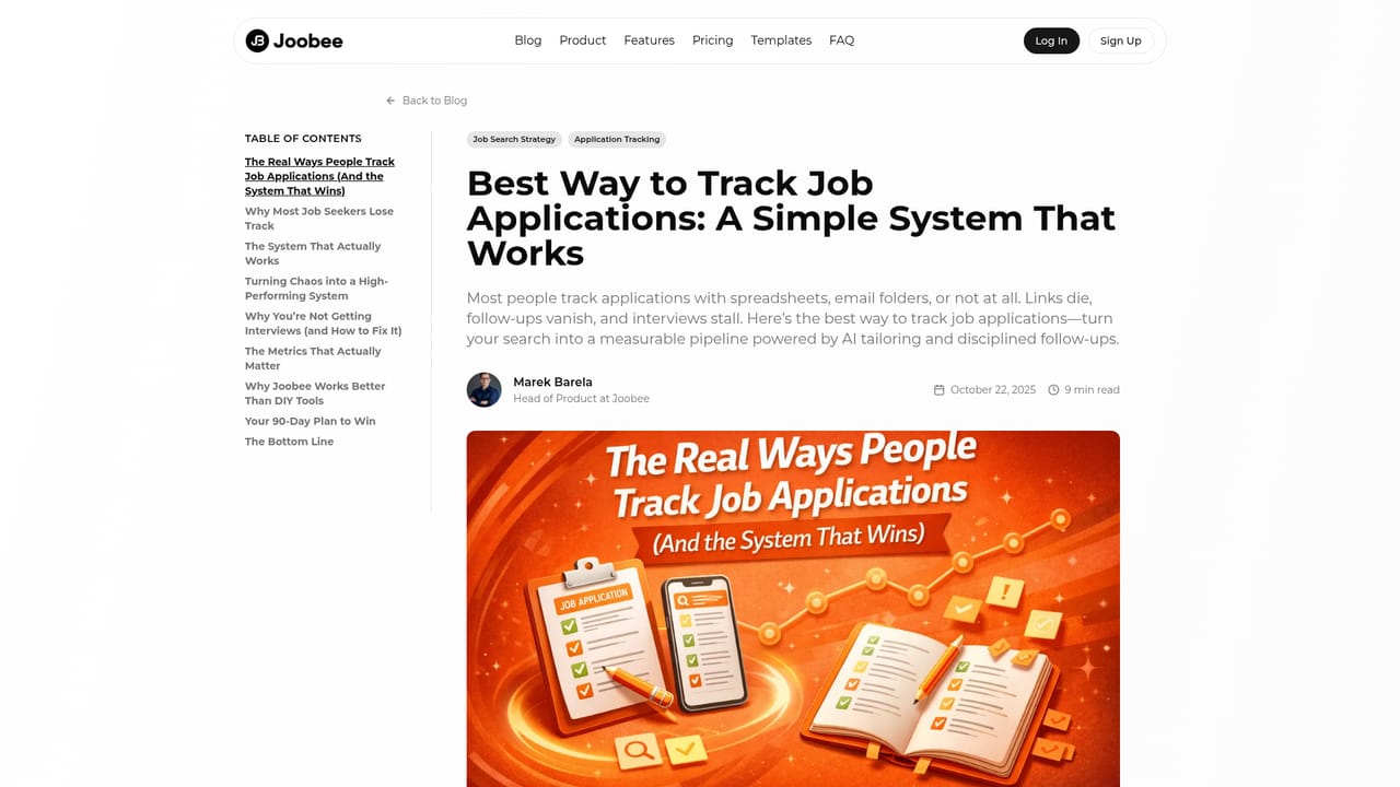 Joobee — Capture and track every application