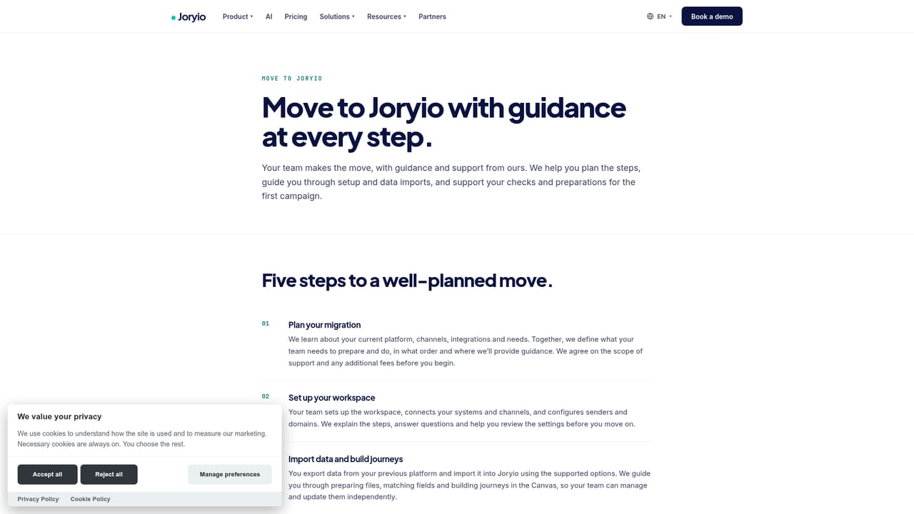 Joryio — Plan your migration