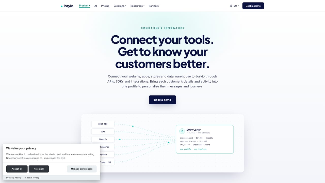 Joryio — Connect your data