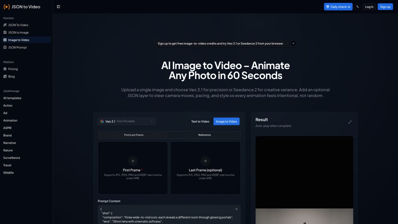Json To Video.org — Try the image driven routes