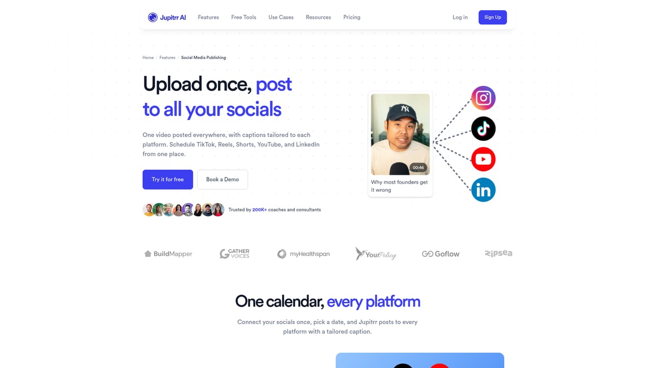 Jupitrr — Publish and schedule
