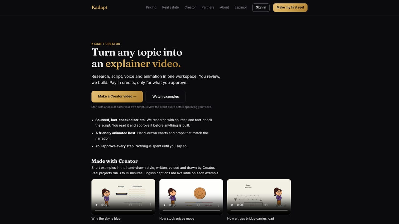 Kadapt — Review the draft plan