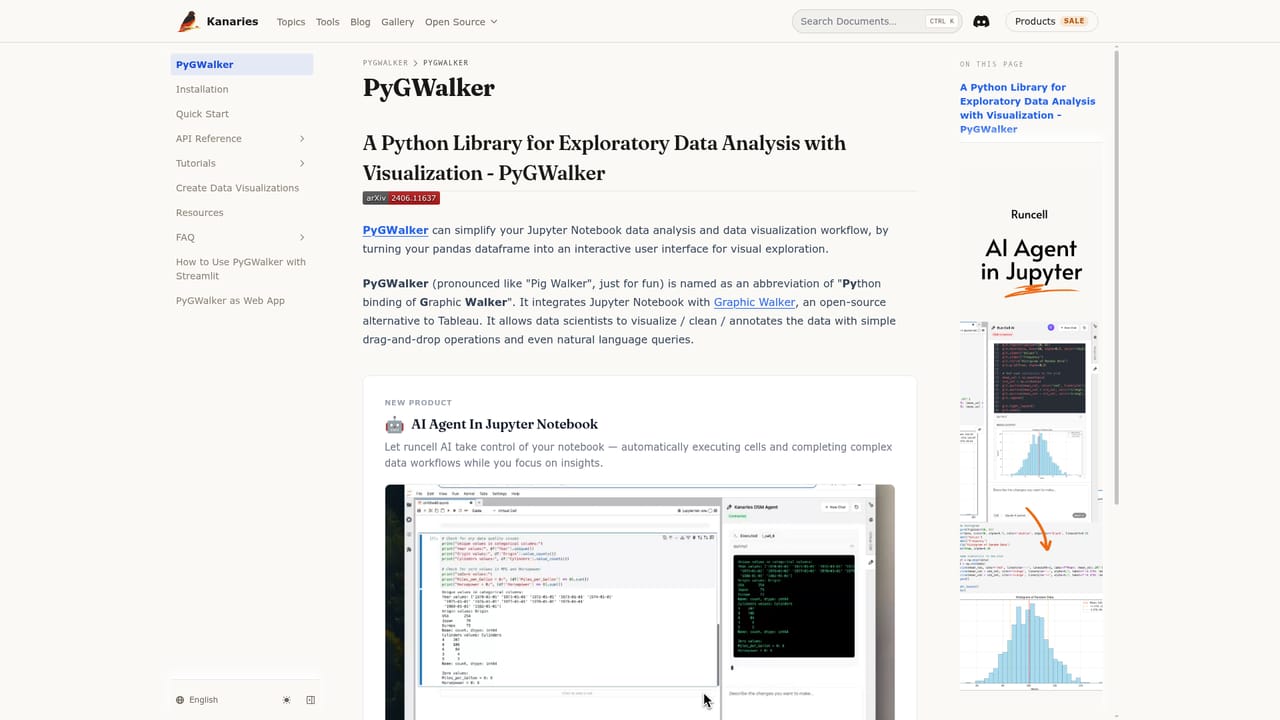 Kanaries — Install PyGWalker and open a DataFrame