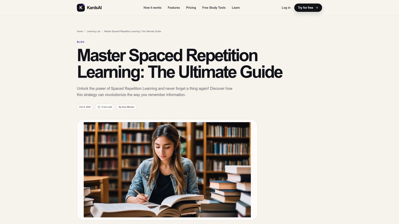 KardsAI — Let spaced repetition schedule reviews