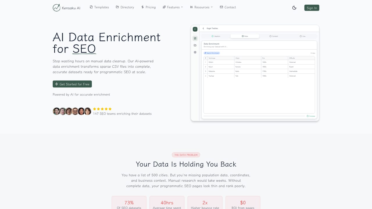 Kensaku AI — Build and enrich your dataset