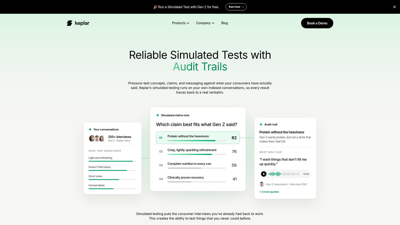 Keplar — Explore simulated testing