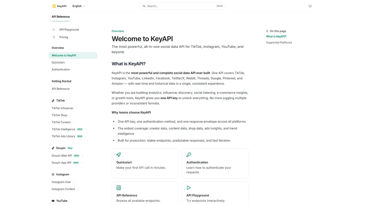 KeyAPI — Send your first REST request