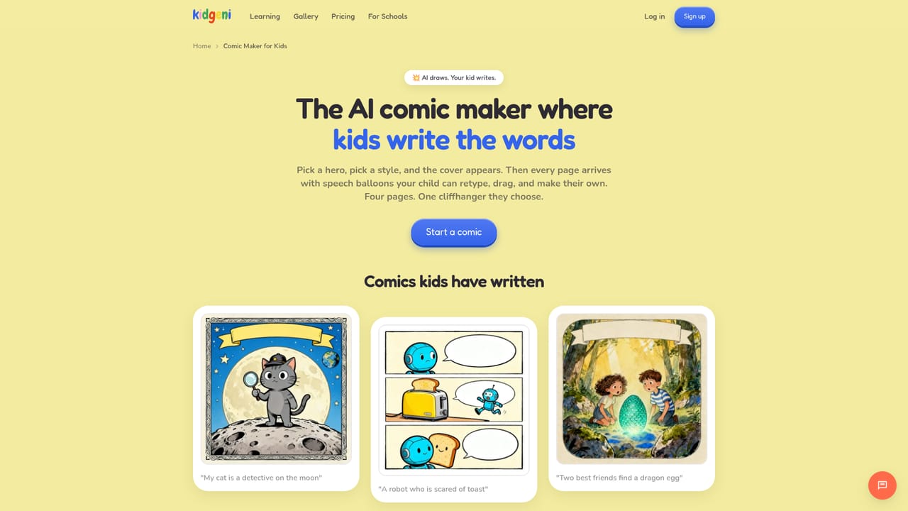 Kidgeni — Make a first comic