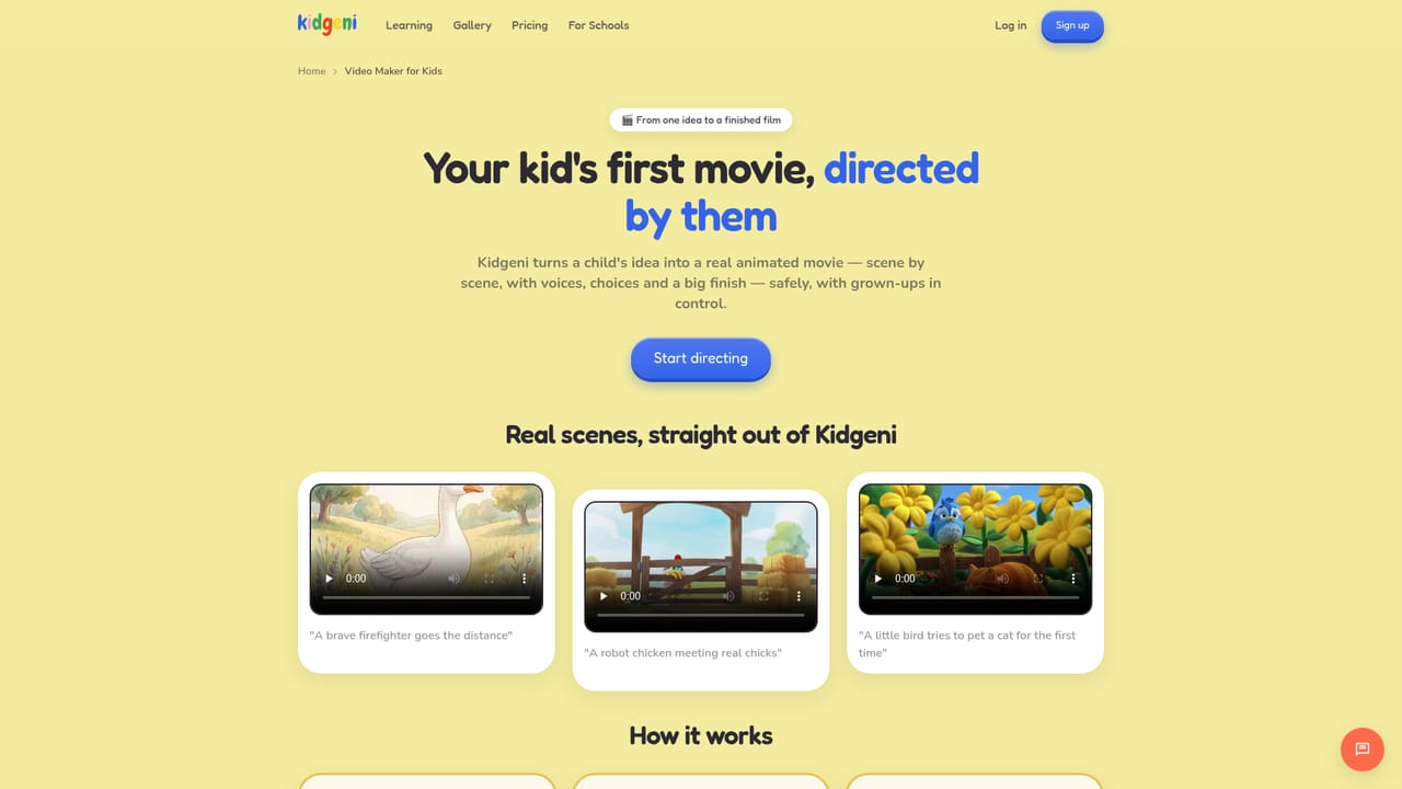 Kidgeni — Try the movie maker