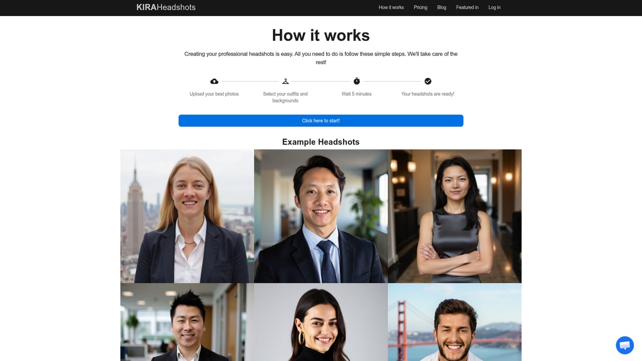 KiraHeadshots — Upload your selfies